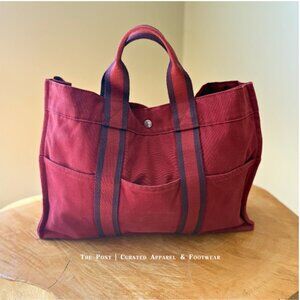 Hermès 🏷️  Canvas Rectangular Tote (Fourre-Tout / Herline)